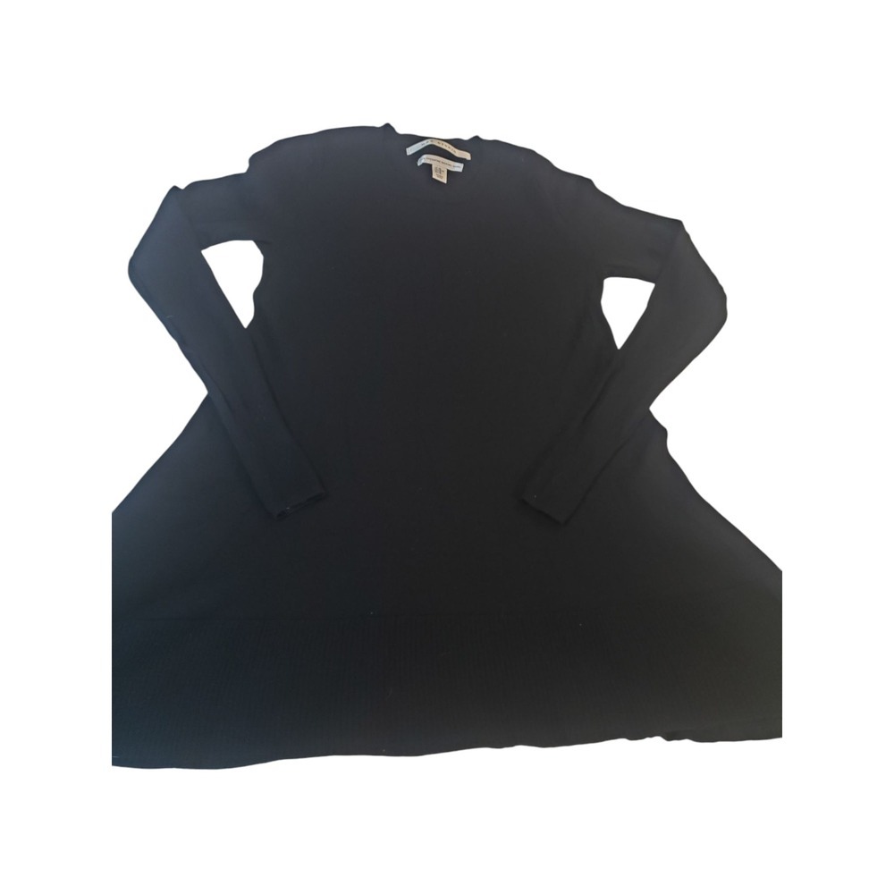 Max Studio Mini Dress Womens Black XS Extra Fine Merino Wool Knit Party‎ A Line